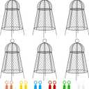 6pc Chicken Wire Plant Covers, Plant Protectors from Animals, Garden Cloches for Plants Outdoor, Extra Large 14D x 22.8H Non-Installation Plant Protect Cage.
