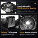 2 PCS Front Steering Knuckles Assembly Kit for Hyundai Sonata GL/GLS/Limited/SE 2011-2013 L4 2.4L, w/o Sport Suspension, Left Driver and Right Passenger Side, 698-465 WLK465 WLK464 698-464