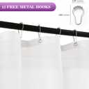 YI & ZE Waffle Weave Shower Curtain with Snap-in Fabric Liner Set, Hotel Style, Slub Textured Shower Curtain, 12 Metal Hooks Included, Waterproof & Washable Heavyweight Fabric, Purple, 72" W x 72" H