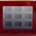 Sports Championship Rings Wooden Display case Shadow Box Without Rings (9 Slots)