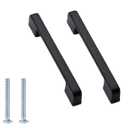 8pcs Black Cabinet Handles, Matte Pull Handle, 5 inch Hole Center Handle Drawer, Furniture Hardware Drawer Pulls. (MH0128B)