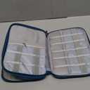 Travel essentials Electronic Cable Organizer Pouch Accessories Carry Case Portable Waterproof Double Layers multifunctional Storage Bag for Cord, Charger, Earphone, Dark Green, L