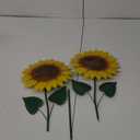 hogardeck Garden Decor for Outside, 2 Pack Sunflower Decorative Garden Stakes for Spring Outdoor Yard Decor, Metal Yard Art with Shaking Head for Garden Lawn Porch Decorations (Yellow,green)