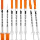 20 Pack 0.5ml Disposable Syringe, 32G 0.5cc 5/16 Inch (8mm) Lab Supplies Syringes, Individually Wrapped