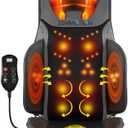 Full Back Massager with Heat-Shiatsu Massage Chair Pad - 12-Point Shiatsu Back Massager for Chair with Height Adjustable Neck Massaging - Home Office Travel Kneading Massage Pads for Chairs