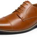 Bruno Marc Men's Prince Classic Modern Formal Oxford Lace Up Dress Shoes (Size 8, Brown)