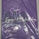 DARUNAXY Purple Birthday Party Decorations, Jumbo Happy Birthday Alternative Signature Guestbook for Women Girls Cheers to 30 40 50 60 70 80 90 Years Old Gifts Signing Card Board Party Supplies