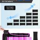 Adjustable Ankle Weights 1-3/4/5/6/8/10/12/15/20 LBS Pair with Removable Weight for Jogging, Gymnastics, Aerobics, Physical Therapy (Purple)