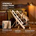 Dog Stairs Ramp for Large Dogs, Foldable Pet Steps for Bed, Car & Truck