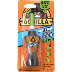 Gorilla Micro Precise Super Glue Gel, 5.5 Gram, Clear, (Pack of 1) Gorilla Micro Precise Super Glue Gel, 5.5 Gram, Clear, (Pack of 1)