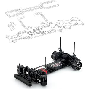 Carbon Fiber Chassis and Battery Holder for YOKOMO YD2-Z 1:10 Drift car Narrow Vertical High Traction