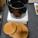 Black Ceramic Canister Set with Wooden Lid, 3-Piece Food Storage Jars for Kitchen Counter, Storage Container for Sugar, Coffee, Tea, Spice