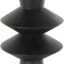 Deco 79 Metal Decorative Vase Art Deco Fluted Centerpiece Vase, Flower Vase for Home Decoration 8" x 8" x 26", Black
