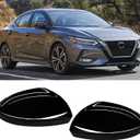Moonlinks Compatible with Nissan Sentra 2020 2021 2022 2023 2024 Side Mirror Cover Replacement,Glossy Black Left Driver&Right Passenger Clip-on Mirror Cap for Sentra S/SR/SV/Sense/Advance/Exclusive