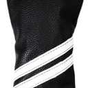 Vintage Golf Club Head Covers for Driver, Fairway Woods and Hybrids Classic Stripes Style Synthetic PU Leather Headcover with Number Tag