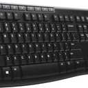 Logitech K270 Wireless Keyboard for Windows, 2.4 GHz Wireless, Full-Size, Number Pad, 8 Multimedia Keys, 2-Year Battery Life, Compatible with PC, Laptop, Black (1 Pack)