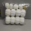 Ywlake 12 Pcs Artificial Pumpkins Fall Decorations, Mini Small Fake Pumpkin for Autumn Harvest Halloween Thanksgiving Faux Pumpkins Home Table Decor (White)