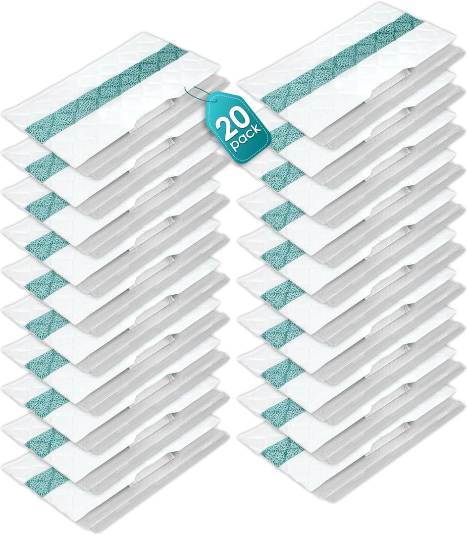 (20 Pack) Disposable Mop Pad Refills Compatible with Shark VACMOP, Multi-Surface Mop Pads for Shark Vacmop Pro VM252, VM250, VM200, VM251, VM205, VM190, QM250, QM251, QM252, QM253, UM205, VCM60, VC205