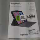 Logitech iPad (7th, 8th and 9th Generation) Keyboard Case | Slim Folio with Integrated Wireless Keyboard (Graphite), 7.3" x 10.1" x 0.9"
