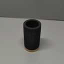 Matani Bamboo Toothbrush Holder Diatomite Tooth Brush Organizer - Storage Stand for Small Bathroom & Counter - Removable Base & Drain Holes, Water-Absorbent & Quick-Drying (Black)