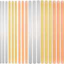 ABBECIAO 18Pack Aluminum, Brass and Copper Cuff Bracelet Blanks Deburred for Metal Stamping and Engraving (1/4"x 6" and 3/8"x 6")