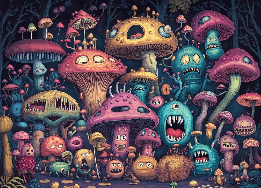 Jigsaw Puzzles for Adults 1000 Pieces, Funny and Colorful Puzzles, Challenging Puzzle Game for Family Friends Home Decor, 20x27 Inches, Dense Monsters-2