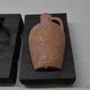 White Ceramic vase with Handle, 10inch Boho Unique Textured Pottery, Rustic Farmhouse Decorative Terracotta vases for Flowers, Centerpieces, Living Room. (Athenia)