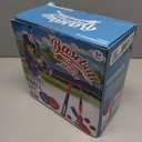 3-in-1 Kids T-Ball Set for Toddlers 3-5 with Fixed Tee Ball Stand, Baseball Launcher, Toss and Catch Ball Game - Outdoor Sports Toy Gift for Boys and Girls