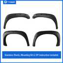 Tyger Auto Fender Flare Compatible with 2002-2008 Dodge Ram 1500; 2003-2009 2500 3500 (Not Fit 06-09 8ft Bed Models), Fine-Textured Black Paintable Bolt-Riveted Style 4pc | TG-FF8D4078