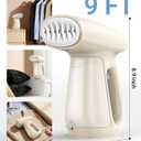 Bear Steamer for Clothes, Handheld Clothes Steamer,1300W Strong Power Garment Steamer with 230ml Tank, Fast Heat-up, Auto-Off, Steam Iron Fabric Wrinkle Remover with Brush for Home and Travel, Beige