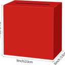 2 x Red Card Box Wedding Favors Gift Card Boxes Post Box Rectangle Receiving Money Box Holder for Wedding Reception, Baby Showers, Anniversary, Birthday Party, Retirement, Graduation Envelope Holder