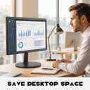 SKitphrati 15.4-inch Monitor 1200x800 Resolution PC Monitor with HDMI, VGA, 60Hz Refresh Rate, VESA Wall Mount Support, Ideal for Office and Home Use, Black