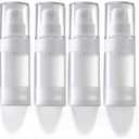 XQNCBY airless Pump Bottles Travel,Travel Toiletry containers,Lotion Dispenser with Pump,Small Pump Bottle (semi-Transparent, PP-20ml)