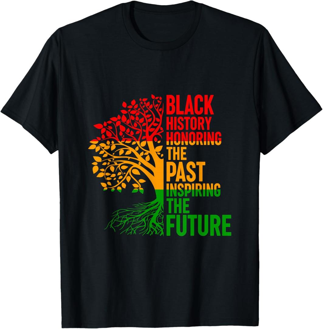 Black History Honoring Past Inspiring Future Men Women Kids T-Shirt 8T