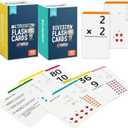 merka Math Flash Cards, 338 Flashcards in Total, Multiplication and Division, Learning Mathematics, Create Game for Kids, Classroom and Homeschool Toys, 1st to 4th Graders, 2 Sets with 169 Pcs Each (2 Sets (169 Pcs Each))