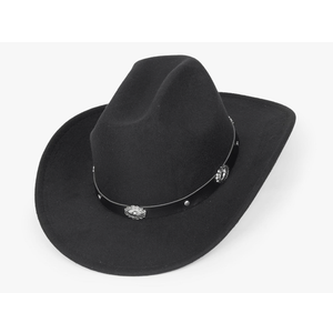 Men-Women Rodeo Felt-Cowboy-Hat with Western-Belt-Decor Vintage Outback-Cowgirl-Hat Country-Gus Fedora-Cap Size:M/L