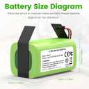 Fancy Buying 14.4V 4000mAh Replacement Battery Compatible with Ecovacs Deebot N79S, 500, N79, DN622 and Eufy RoboVac 11S, 11S MAX, 15C MAX, RoboVac 30, 30C Robot Vacuum Cleaners