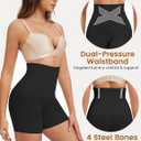 Tummy Control Shapewear for Women - Seamless High Waisted Body Shaper Shorts, No-Roll Under Dress Shapewear (S)