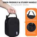 NOL Natural Organic Lifestyle Insulated Lunch Bag for Adult - Snack Bag Lunch Cooler Bag Soft Lunch Tote Bag for Work, Black