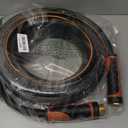 Upgraded Hybrid Garden Hose 25 ft with 360 Rotating Handle, New Formula Flexible Water Hose 5/8 IN x 25FT, Lightweight, Durable, Heavy Duty, All-weather, 3/4 IN GHT Solid Brass Fittings