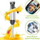 Bonsenkitchen Immersion Blender Handheld with Food Processor, 20 Speeds Hand Blender with Turbo Mode, Stainless Steel Blade, Egg Whisk, Beaker & Chopper Bowl, Hand Mixer for Smoothie, Soup, Baby Food