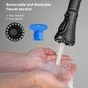 Hibbent Pull Down Spray Head, NSF/ANSI/CAN 61 & CUPC Certified 3-Function Spray Nozzle, 15 Adapters, Kitchen Sink Faucet Head Replacement Compatible with Moen, Delta, Kohler, Oil-Rubbed Bronze