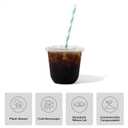 TOSSWARE NATURAL Flat Lid With Straw Slot Set of 1000 - Plant Based 98mm Lids for Cold Cups - Plastic Alternative Clear Lids - Only Compatible with TOSSWARE NATURAL 98mm Cups