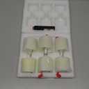 Lezonic Flameless Votive Candles Battery Operated with Remote and Timer, Pack of 6 (D:2" X H:2") LED Ivory White Long Lasting Flickering Wax Candles with Realistic 3D Flame