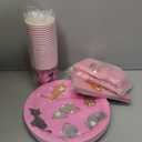 Sustainable Greeting Cat Birthday Party Supplies, Paper Plates, Napkins, Cups and Plastic Cutlery ( 24 Serves)