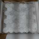 The Tiles Plaza 10-Sheet Peel and Stick Backsplash, Carrara White Hexagon Stone Composite Marble Looks Self Adhesive Wall Tile, Stick On Tiles for Kitchen Bathroom Shower, Cover 9 Sq Ft. (11.3" x 11.4")