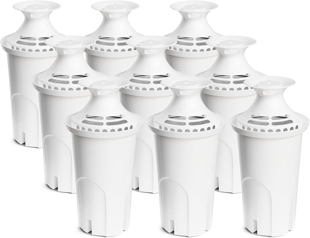 Water Filter Replacement Compatible with Brita Water Pitchers and Dispensers, by DESENRUIS for Classic 35557, OB03, Mavea 107007, Reduce Chlorine and Bad Taste, BPA free, Pack of 9