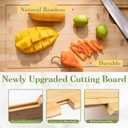 Defined Deco Over The Sink Cutting Board, Kitchen Sink Cover for Counter Space, Extra Large Expandable Cutting Board Over Sink, Natural Bamboo Cutting Boards with Juice Groove, 23.8"L x 12.5"W