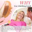 2 x Birth Comb for Labor Pain, Natural Wooden Labor Combs for Women Pregnancy, pregnancy hospital bag essentialsDelivery Essentials, Baby Comb  Shower Comb for New Mom Gifts