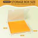 12x12 Inch Scrapbook Paper Storage, 4 Pack Plastic Paper Storage Box with Colorful Tab, Stackable Board Game Storage for Paper File, Photo, Craft Supply, Board Game, Office Supply, Vinyl Sheet